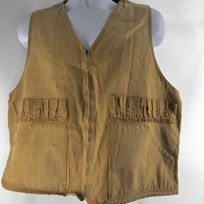 Hunter’s Vest 1950's Western Field Game Pouch MONTGOMERY WARD  12 Shells - Image 1 of 4
