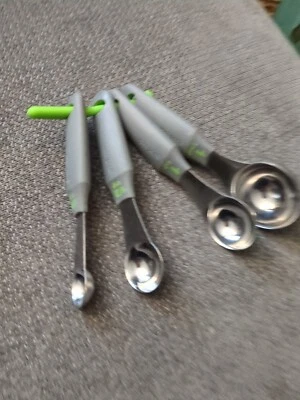 Goodcook 20409 Measuring Spoon Set, Stainless Steel Green - Image 1 of 3