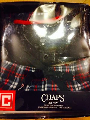 Nuevo en caja Chaps Hombres 2 Piezas Conjunto para Dormir Micro Polar Jersey Talla Pequeña Azul Marino Venta al por menor $60 Foto 1 de 4