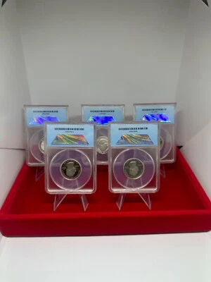5 Sets of 2010-S Quarter silver dollars ANACS -PR70 DCAM First Release - Image 1 of 4