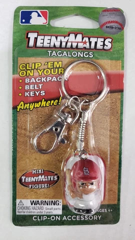 MLB Teenymates Tagalongs ST. LOUIS CARDINALS Keychain Mini Figure Official MLB Cover