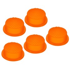0.47" LED Flashlight Switch Cap, 5 Pcs Silicone Soft Boot Cover, Orange