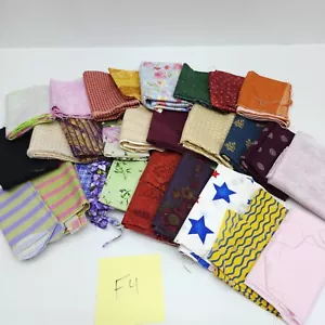 Enorme Lote de Tela de 2 Lb Acolchado Costura Novedad Estampado Etc Destash Moda F4 - Imagen 1 de 18