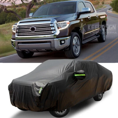Cubierta de coche camioneta exterior lluvia polvo nieve protector UV apto para Toyota Tundra Foto 1 de 4