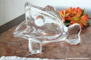 Balena in cristallo  ART VANNES Vintage Mede in France Pesce anni '70 Posacenere - Picture 1 of 1