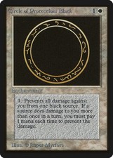 Circle of Protection: Black Beta PLD White Common MAGIC MTG CARD ABUGames