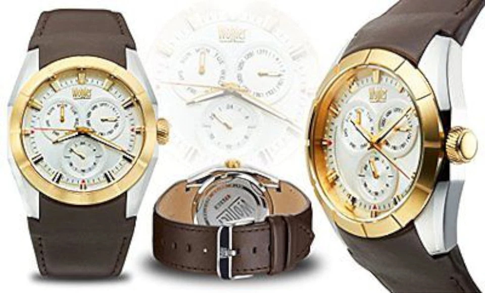 NUEVO Reloj Wohler 1292M Hombre Serie Holz Multifunción Cuero Marrón Día y Fecha Foto 1 de 1