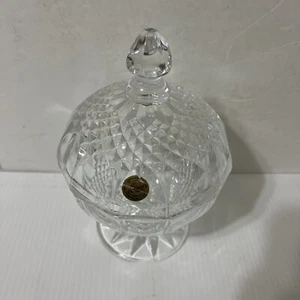 Cristal D'Arques France vintage Pedestal Candy Dish w/ Lid Lead Crystal - Picture 1 of 8