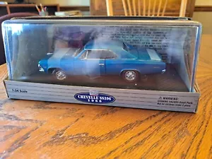CLASSIC METAL WORKS 1966 CHEVY CHEVELLE SS396 1/24 BLUE w DISPLAY CASE - Picture 1 of 8