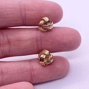 Gold Ohrstecker, Goldohrringe, brasilianisches Gold gefüllt, 18kt Goldschmuck - Bild 1 von 6
