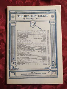 Readers Digest August 1928 Henry Ford William Dutton Vernon Kellogg - Bild 1 von 1
