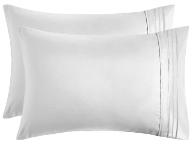 2 fundas de almohada de microfibra ultra suaves serie 1800 tallas King Queen Foto 1 de 4