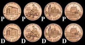 2009 P&D Complete 8 Coin Lincoln Penny Set in "Brilliant Uncirculated" BU - Picture 1 of 7