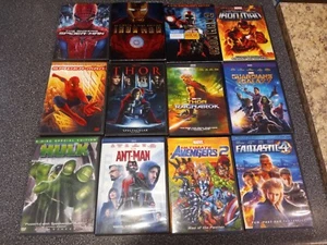 12 GREAT MARVEL DVDS, ANT-MAN, IRON MAN, 1,2, SPIDER-MAN, THOR, HULK, FANTASTIC4 - Picture 1 of 7