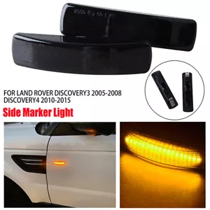 For 2006-13 Land Rover Range Rover Sport L320 Smoke Amber LED Side Marker Lights - Picture 1 of 7