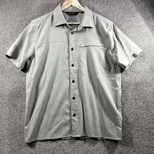 Berghaus Argentium Shirt Men's Medium Grey Collared Short Sleeve Button-Up - Picture 1 of 10