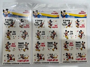 Mickey Mouse 24 temporäre TATTOOS Geburtstag Party Gastgeschenk Strumpf 3 Packungen - Bild 1 von 6