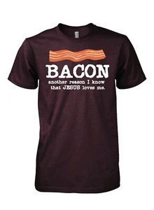 T-Shirt Bacon : Another Reason I Know Jesus Love Me LARGE - Picture 1 of 1