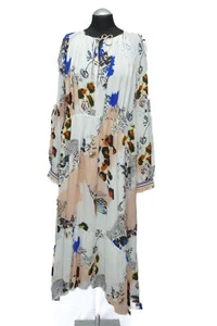 lala Berlin Maxikleid langes Kleid Dress Danilo Eden L bunt langarm + Seide Neu - Picture 1 of 5