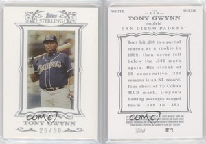 2007 Topps Sterling White Suede /50 Tony Gwynn #146 HOF