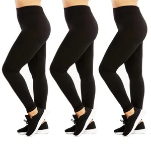 3 Seamless Leggings High-Waisted Women's Yoga Pant Workout Stretchy Plus One Siz - Picture 1 of 1