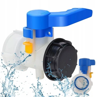 60mm Für IBC Container Klappenhahn Auslaufhahn Ventil Adapter Absperrhahn Robust - Bild 1 von 4