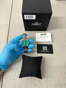 TISSOT PRX T137.210.11.081.00 Quartz Green Dial Unisex Watch 35MM - Picture 1 of 12
