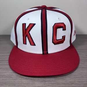 Mütze Kappe Kansas City Monarchs Red Stripes New Era 7 1/2 KC Throwback Negro League - Bild 1 von 8