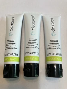 Lot of 3 New Mary Kay Clear Proof Deep Cleansing Charcoal Mask Minis ~ Fast Ship - Picture 1 of 3