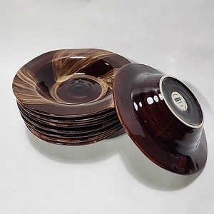 Set Of 8 - Target Home Tortoise Shell 9.5” Soup/Salad/ Pasta Bowl Heavy! - Picture 1 of 7