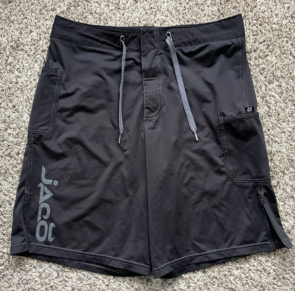 Pantalones Cortos Jaco MMA Para Hombres 32 Negros Entrenamiento Lucha Jiu Jitsu Cordón Agarre Foto 1 de 4