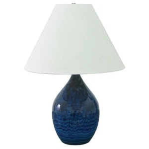 House of Troy Scatchard 28" Stoneware Table Lamp, Midnight Blue - GS400-MID - Picture 1 of 1