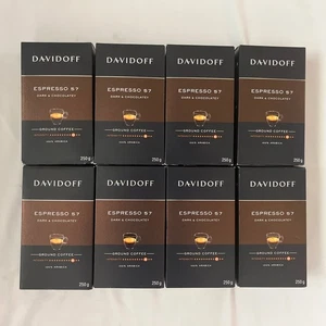 8 PACK - DAVIDOFF ESPRESSO 57 DARK & CHOCOLATEY 250g Intensity 10 Ground Coffee - Picture 1 of 5