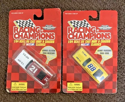 Par de vintage Racing Champions NASCAR Classics - Donnie Allison & Benny Parsons - Imagem 1 de 2