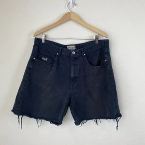Pantaloncini jeans uomo Huf Cromer taglia 38 neri skater larghi anni 90 papà grunge - Foto 1 di 6