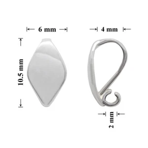 Sterling Silber Schleife Schieberegler Verbinder Ohne Clip 10.5x6mm Schmuckteile - Picture 1 of 1