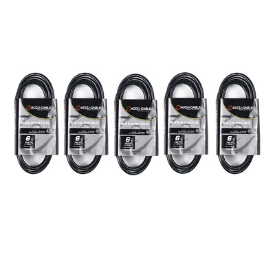 (5) ADJ ECCOM-6 Black 6' IEC-Male-to-IEC-Female Power Link Cables idjnow - Image 1 of 4