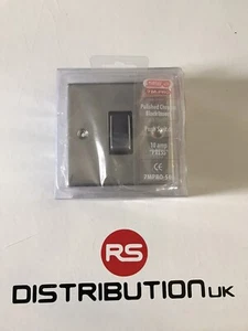 7M-Pro Polished Chrome 1 Gang 10A Push to Make Switch with Black Insert - Picture 1 of 2