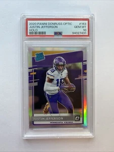 Justin Jefferson RC - 2020 Donruss Optic Holo PSA 10 - Picture 1 of 2