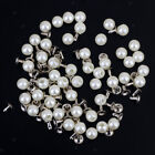 100x Pearls Rivets Stud Buttons for Bag Jeans Decoration DIY Leathercrafts