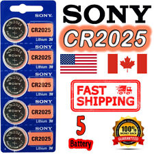 5 Pcs SONY CR2025 Lithium Cell Battery 3V 162mAh Ship Exp. 2030 Ship From Canada