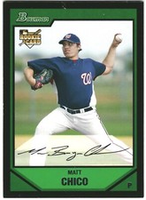 2007 Bowman Draft Picks Matt Chico Washington Nationals #BDP2