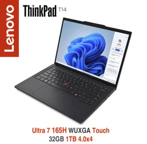 ThinkPad T14 Gen 5 Ultra 7 165H WUXGA Touch 32GB 1TB IR 3Y Premier Plus Warranty - Picture 1 of 11