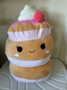 Squishmallows Sawtelle Strawberry Pancakes 16-18” Plush Shortcake - Picture 1 of 5