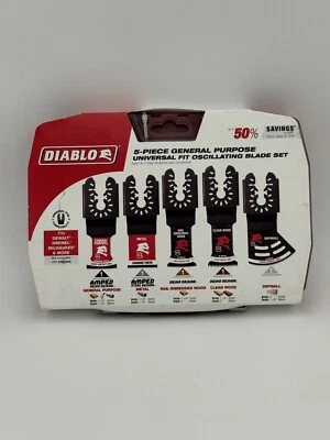 Diablo DOU5S Juego de Cuchillas Oscilantes de Uso General Ajuste Universal 5 piezas (5 Piezas) Foto 1 de 2