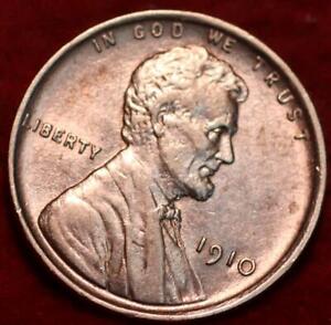 Uncirculated Red 1910 Philadelphia Mint Copper Lincoln Wheat Cent