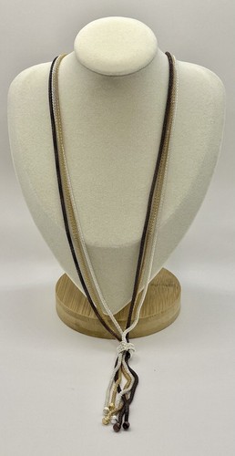 VETEMENTS Collana Napier maglia multicolore annodata 32 pollici.