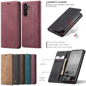 For Samsung Galaxy "A" Series Magnetic Leather Flip Stand Card Wallet Case Cover - Picture 1 of 16
