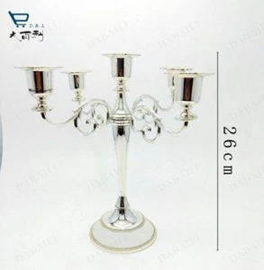 Candeliere Candelabro Portacandele 5 Candele In Metallo Argentato 10050 bal - Foto 1 di 1