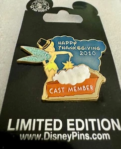 Disney Pin 80961 Cast Member Tinker Bell Happy Thanksgiving 2010 Limited Edition - Picture 1 of 2